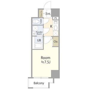 A2 1Kの間取り図