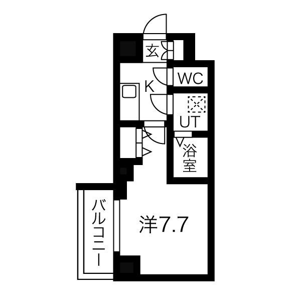 C 1Kの間取り図