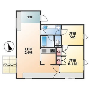 7104 2LDKの間取り図