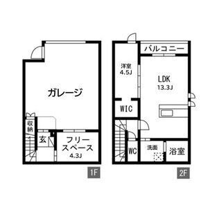 S7 1LDK+Sの間取り図