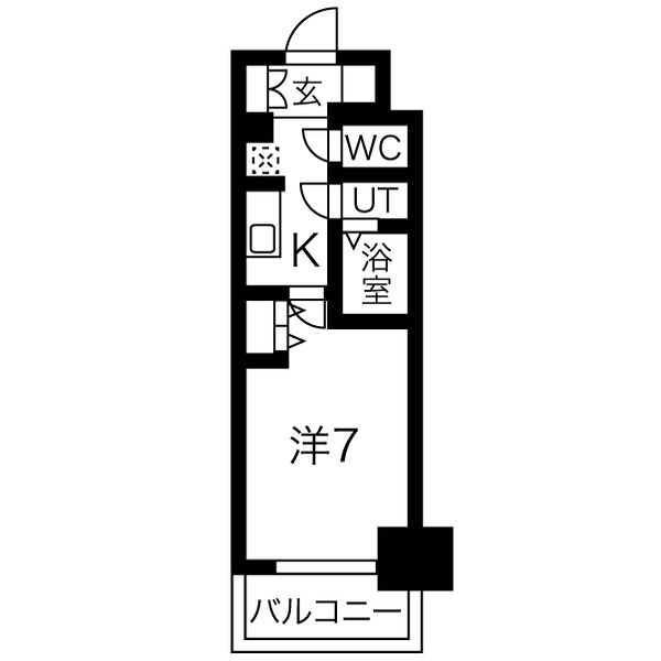 C1 1Kの間取り図