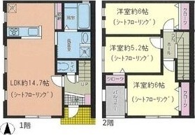 WEST 3LDKの間取り図
