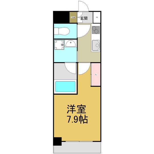F 1Kの間取り図