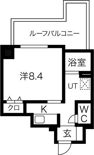 M 1Kの間取り図