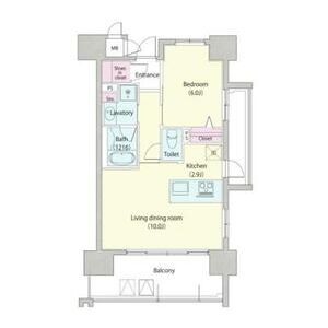301 1LDKの間取り図