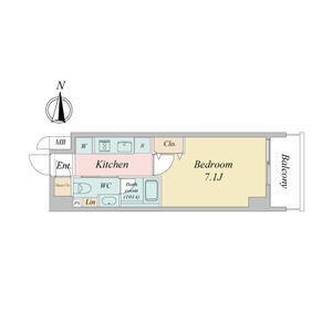 C 1Kの間取り図