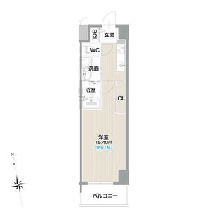 Ⅱ 1Kの間取り図