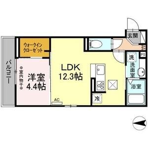 103 1LDKの間取り図