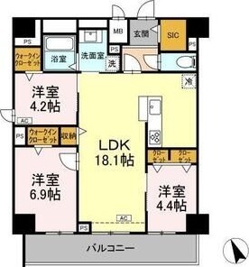 I 3LDKの間取り図