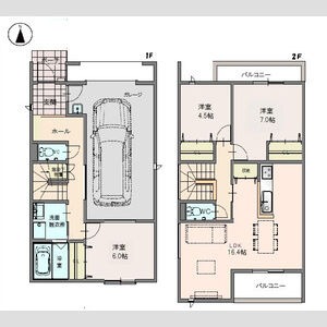 A 3LDKの間取り図