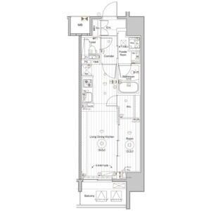 1LDKの間取り図