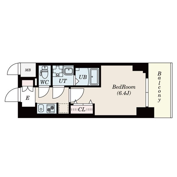 E 1Kの間取り図