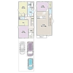 C 3LDKの間取り図
