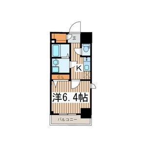 A' 1Kの間取り図