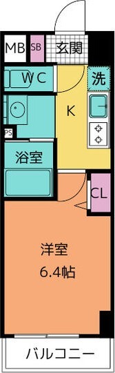 C 1Kの間取り図