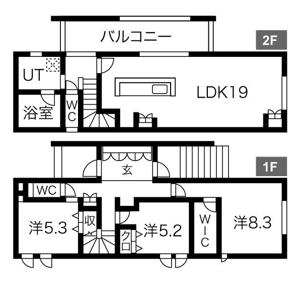 C棟 3LDKの間取り図