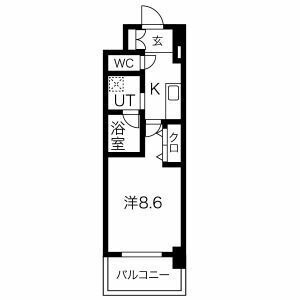 C 1Kの間取り図
