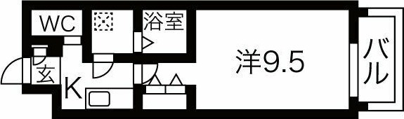 C 1Kの間取り図