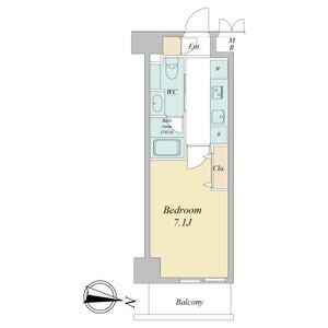 B2 1Kの間取り図