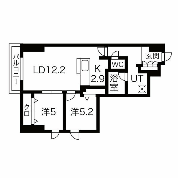 I 2LDKの間取り図