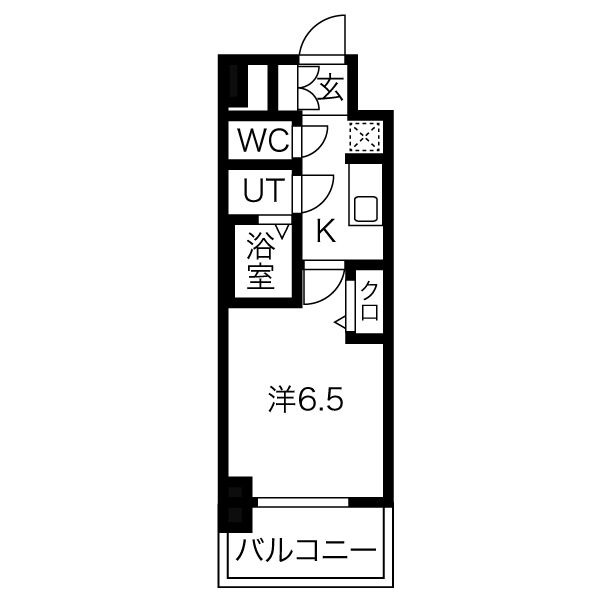 B2 1Kの間取り図