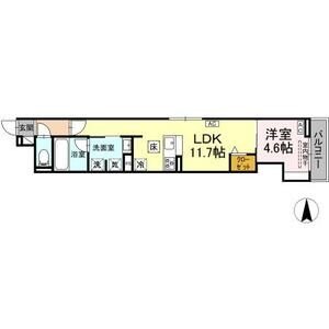 A1 1LDKの間取り図