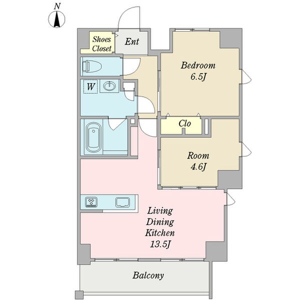 A2 2LDKの間取り図