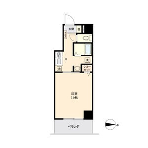 B 1Kの間取り図