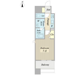 A 1Kの間取り図