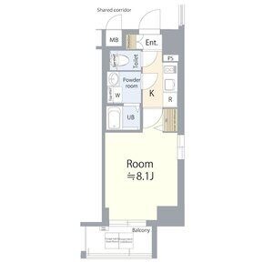 C 1Kの間取り図
