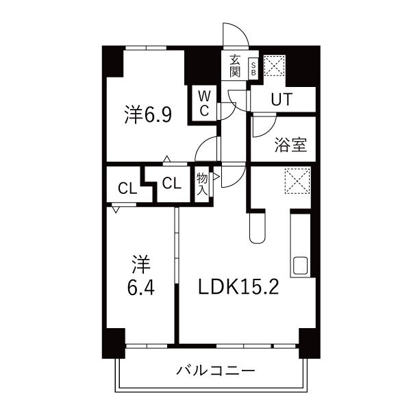 1302の間取り図