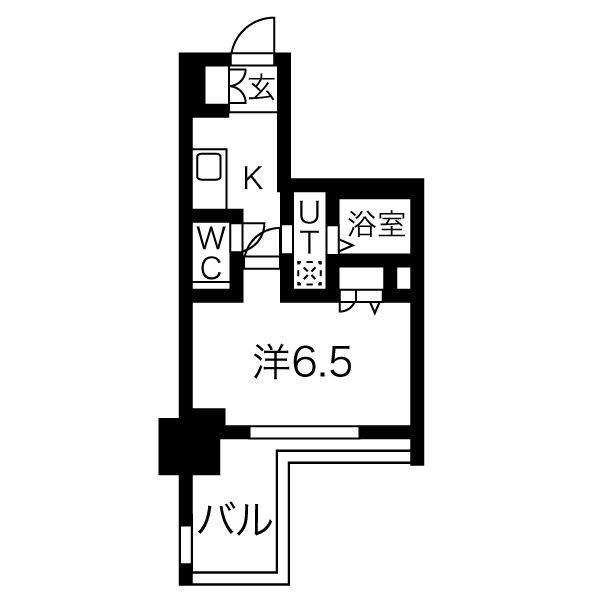 G 1Kの間取り図