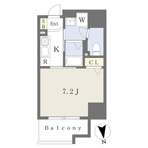 B 1Kの間取り図