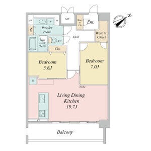 1005 2LDKの間取り図