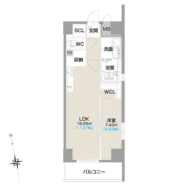 Ⅰ 1LDKの間取り図
