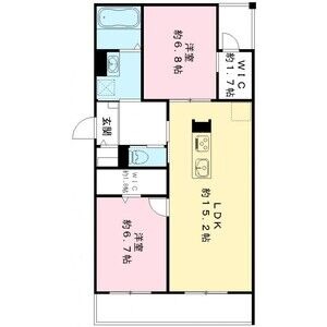A 2LDKの間取り図