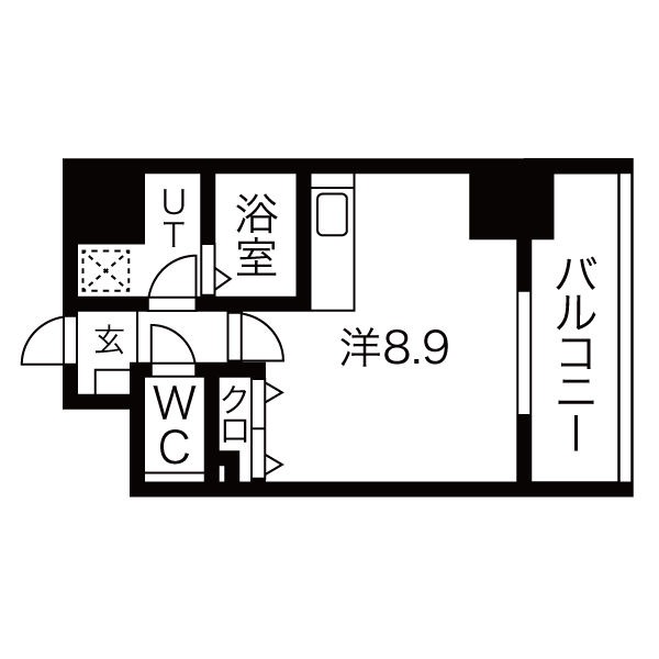 B 1Rの間取り図