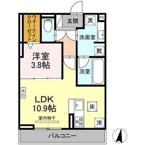 C1 1LDKの間取り図
