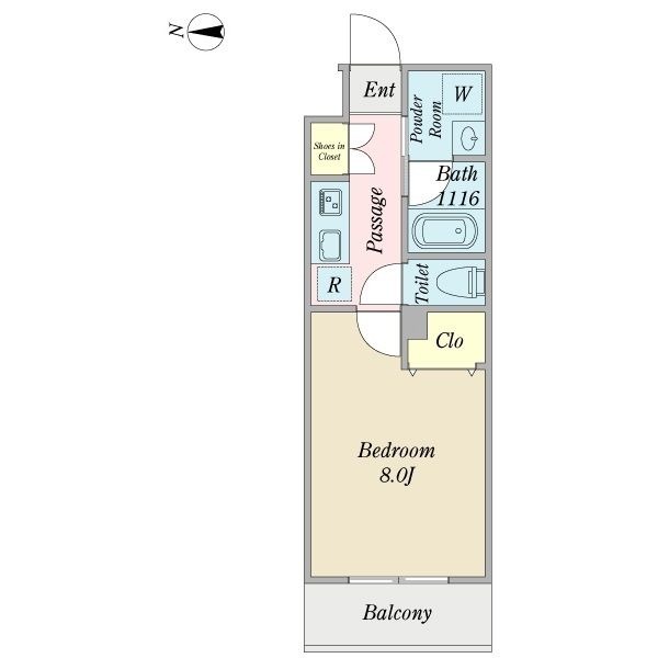 C 1Kの間取り図