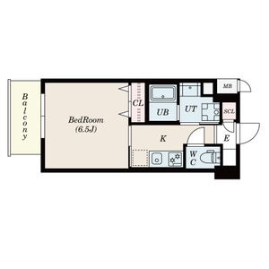 B 1Kの間取り図