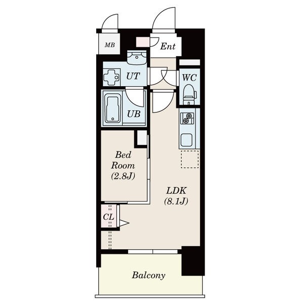 1005 1LDKの間取り図