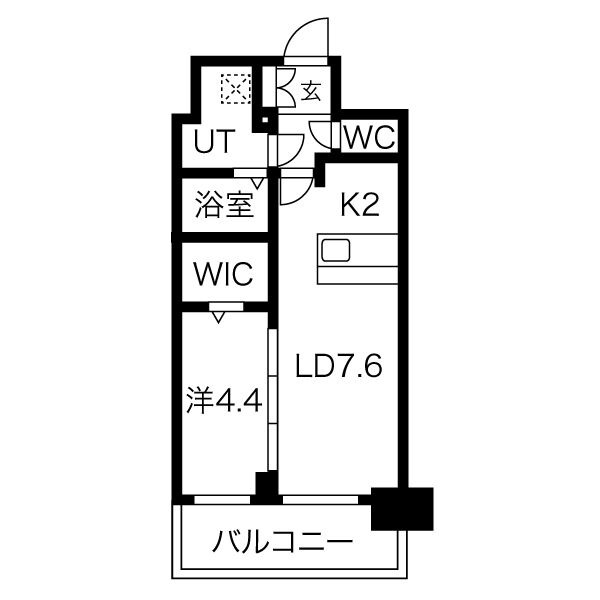 F1 1LDKの間取り図