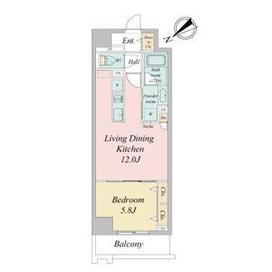0516 1LDKの間取り図