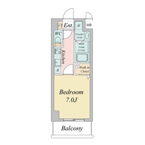 E 1Kの間取り図