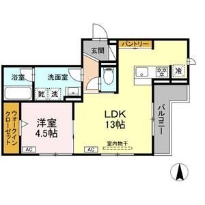 A2 1LDKの間取り図