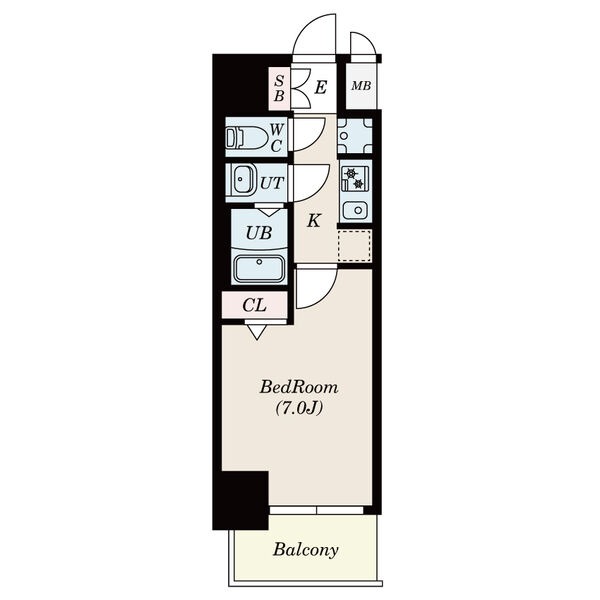 B 1Kの間取り図