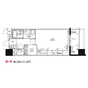A-4 1Kの間取り図