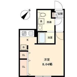 B 1Rの間取り図