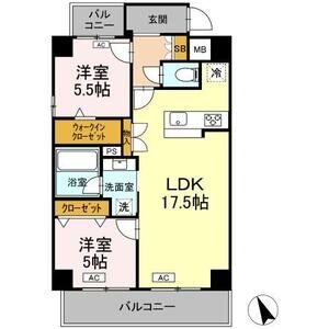 301 2LDKの間取り図