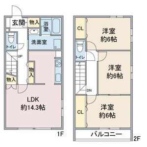 C号棟 3LDKの間取り図